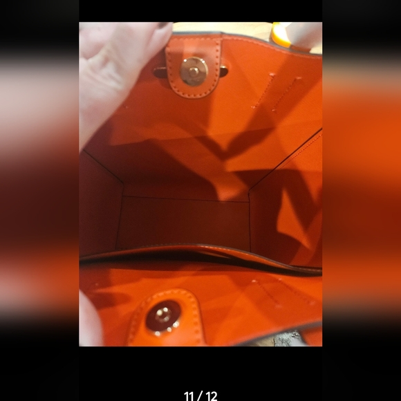 Nwt $498 Michael Kors Orange Tote Bag - Picture 6 of 7